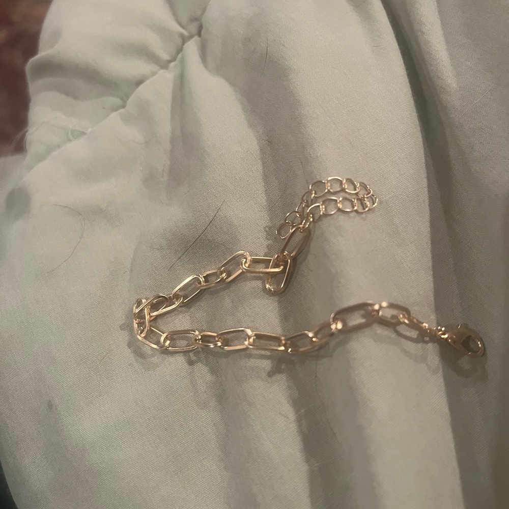 Gold Tone Link Chain Bracelet - Women's Jewelry